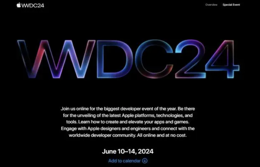 PG电子科技：苹果WWDC2024日程细节出炉(图1)